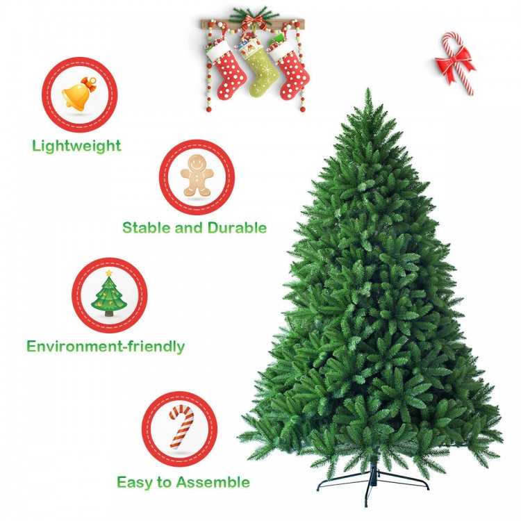 5 feet artificial fir Christmas tree with 600 branch tips, PVC material, stable iron base, perfect for festive.