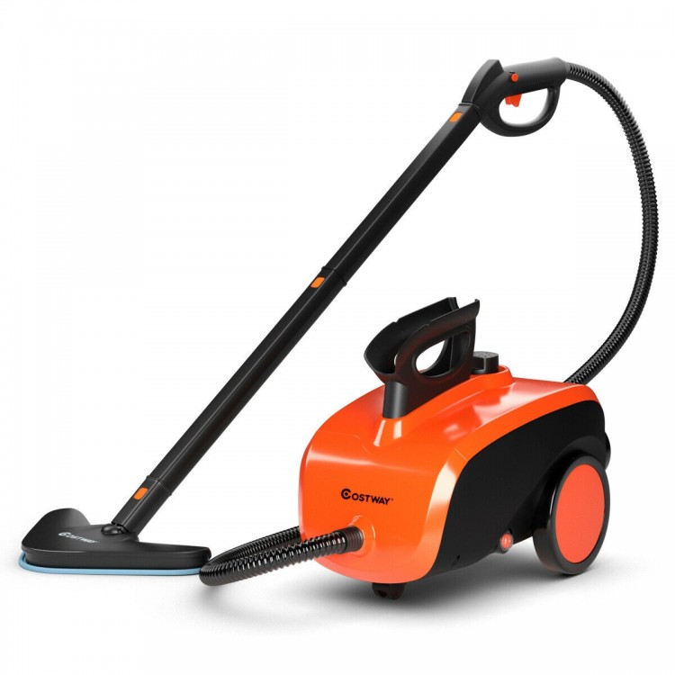 Heavy duty household steam cleaner with 18 accessories, 1500-Watt power, and versatile design for efficient cleaning.