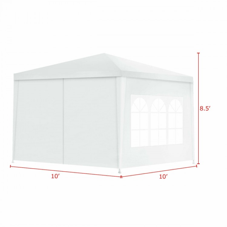 10x10 feet outdoor canopy tent with 4 removable sidewalls, featuring durable waterproof fabric and UV protection for.