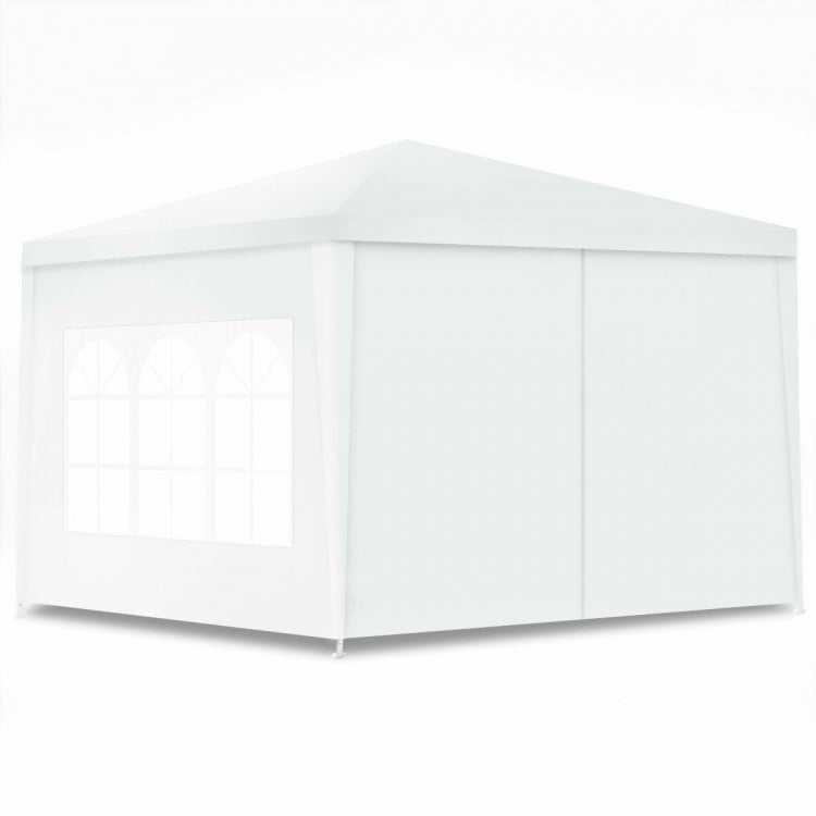 10x10 feet outdoor canopy tent showcasing a side view with removable sidewalls, perfect for commercial events and.