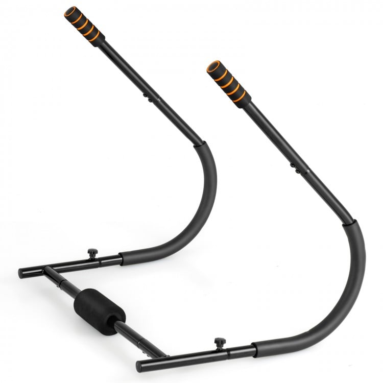 Fitness AB trainer with padded head support and anti-slip handles, ideal for total body workouts at home.