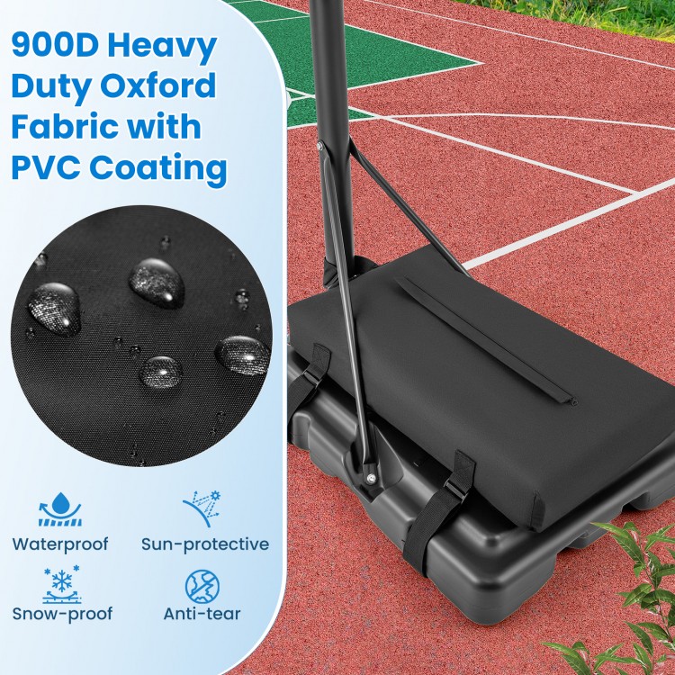 Basketball hoop sandbag made of 900D heavy-duty oxford fabric, waterproof and anti-tear, holds up to 300 lbs for.