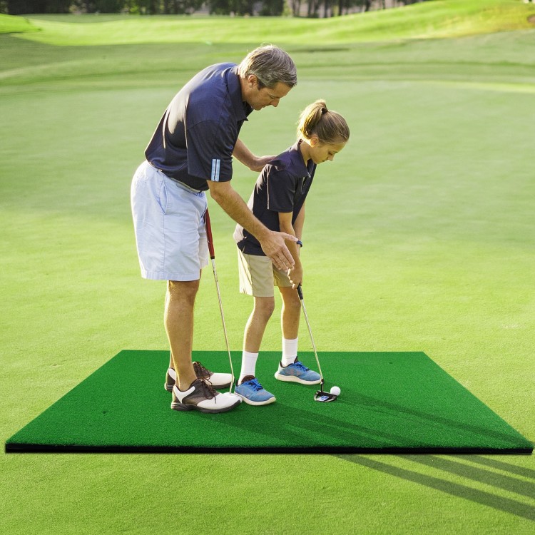 Golf Mat, 5x4ft Artificial Turf Golf Hitting Mats Practice with 10 Golf  Balls, 9 Golf Tees, Golf Hitting Training Aids for Backyard Driving  Chipping