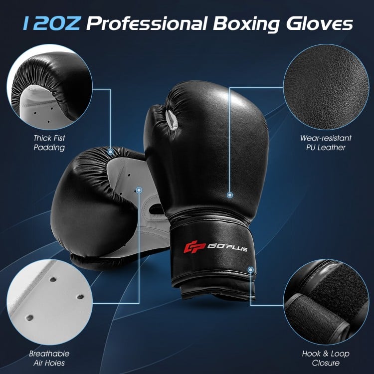 Professional boxing gloves with thick padding and breathable air holes, designed for ultimate protection during.