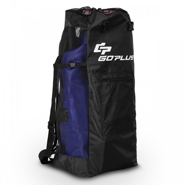 Adjustable inflatable paddle board with carry bag, 11' x 30" x 6", perfect for surfing and water activities.