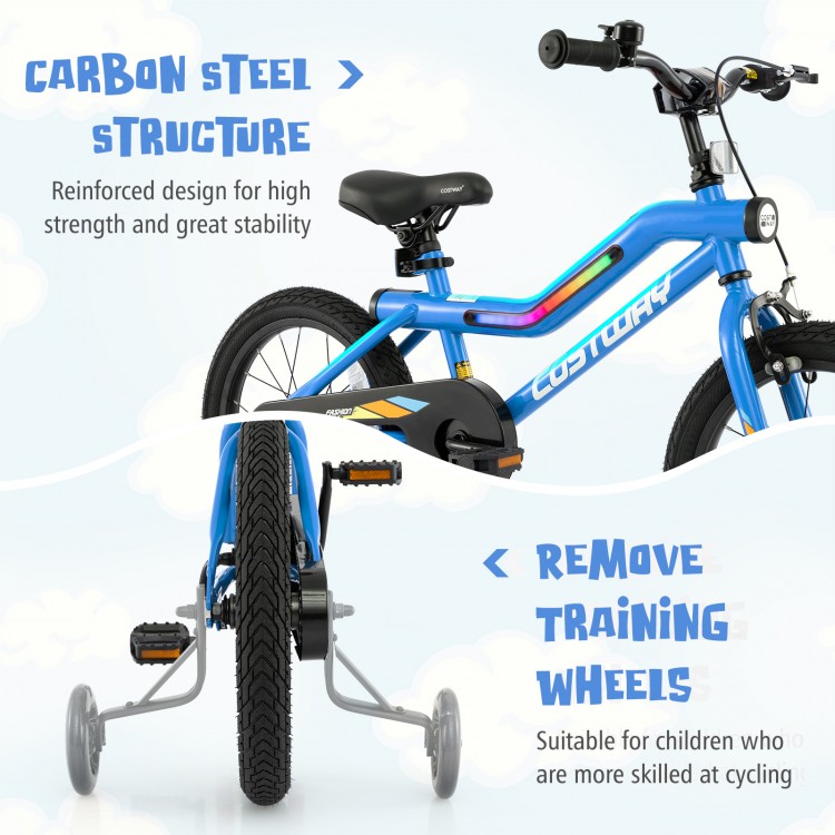 18-Inch Kids Bike with Adjustable Training Wheels