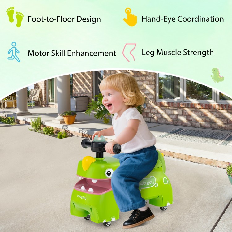 Toddler Ride on Toy Walking Sliding Car with Lights and Music - Gallery View 12 of 12