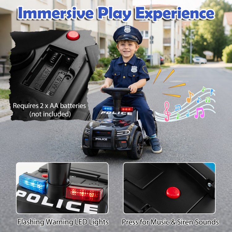 Toddler Sliding Car with Steering Wheel and Under-Seat Storage Push - Gallery View 6 of 10