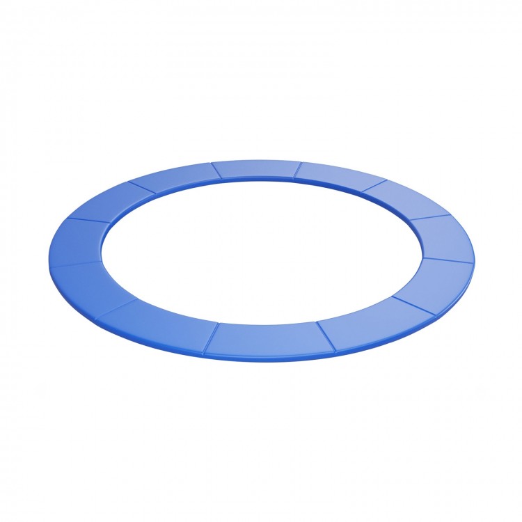 Blue 16 feet trampoline safety pad with tear-resistant material and elastic straps for secure edge-to-edge protection.