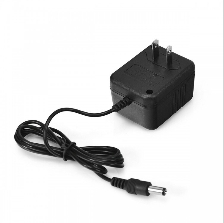 Black charger for 6V battery-powered kids electric ride-on ATV, designed for safe and easy recharging.