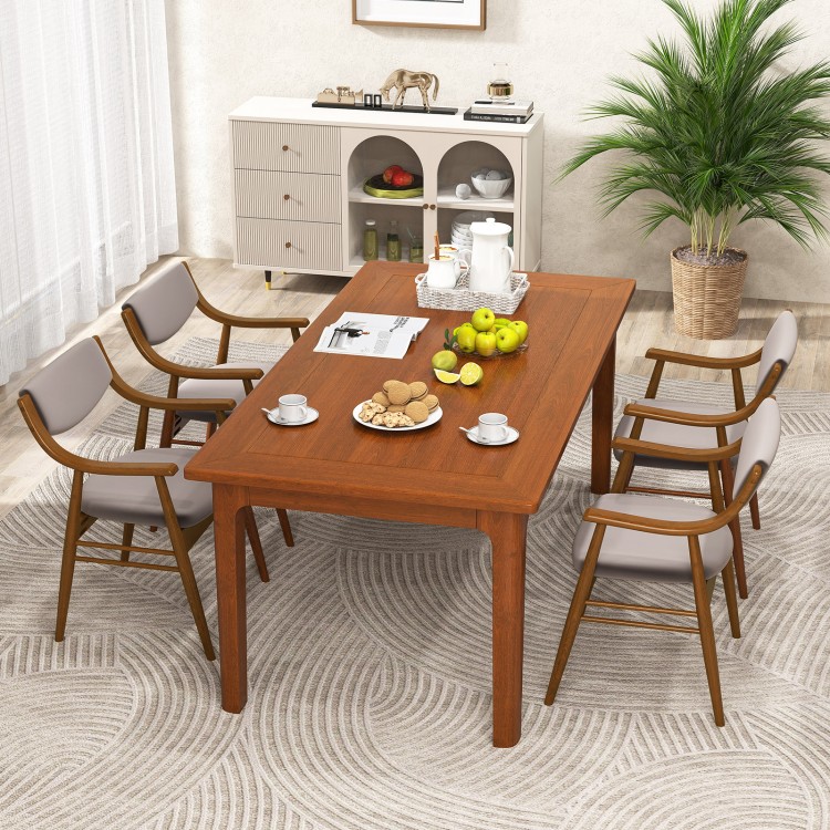 Wooden dining chair set of 2 with padded seats in walnut finish, featuring ergonomic armrests for comfort in any.