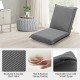 Adjustable gray floor chair with thick sponge padding, featuring six positions for versatile comfort in any room.