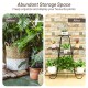 7-tier metal patio plant stand with a classic design, showcasing plants and preventing water accumulation for versatile.