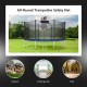 Trampoline safety net for 8FT round trampoline, made of durable PE material, featuring a double-headed zipper door.