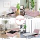 Folding ottoman sleeper bed in pink with thick mattress, ideal for guest room, office naps, or versatile seating.