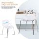 Accent armless dining chair with cut-out tree design, durable plastic, and iron legs, perfect for indoor or outdoor use.