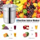 11-quart stainless steel fruit juicer steamer with tempered glass lid, ideal for making fresh juice and syrups.