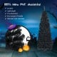Black 6 feet unlit artificial pencil tree with metal stand, perfect for Halloween and festive decorations.