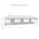 Large 10 x 30 feet canopy tent with 5 removable sidewalls, ideal for outdoor parties and weddings, shown with.
