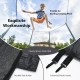Trampoline safety enclosure net for 8 ft round trampolines, featuring tightly woven mesh and durable rod holders for.