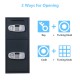 Digital safe box with two doors, featuring key and code access options for enhanced security and easy operation.