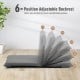 Adjustable 6-position gray floor chair with thick padding, perfect for reading, gaming, or relaxing in any room.