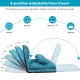 Adjustable blue floor couch in 6 positions, featuring a soft cushion and foldable design for versatile lounging.
