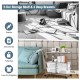 Rolling storage cart with 4 deep drawers and 2 mesh shelves, ideal for kitchen or office organization.