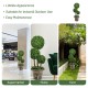 30-inch artificial topiary triple ball tree with UV protection, ideal for indoor and outdoor decoration in vibrant.
