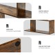 S-shaped 6-tier bookshelf in coffee color with smooth surface and wide base for stability, ideal for home decor.