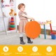Round toddler floor cushions in multicolor, made of non-toxic PU and EPE, lightweight and easy to carry for kids.