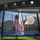 Trampoline safety enclosure net for 8 ft round trampolines, made of durable PE material with tear resistance and double.