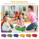 Multicolor 15-inch round toddler floor cushions for kids, made of durable, waterproof materials, ideal for cognitive.