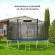 Enclosure net for 8FT trampoline, made of durable PE material, featuring a double-headed zipper door for safety.