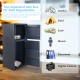Digital safe box with two doors, solid steel construction, for secure storage of valuables like jewelry and cash.