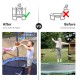 Trampoline safety enclosure net for 8FT round trampolines, made of durable PE material, ensuring secure jumping and.