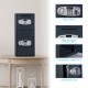 Digital safe box with two doors, solid steel construction, easy-access deposit slot, and programmable electronic lock.