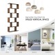 6-tier S-shaped bookshelf in coffee color, featuring spacious compartments for storage and display in any room.