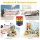 Multicolor 15-inch round toddler floor cushions, made of durable PU and EPE, perfect for playrooms and kindergartens.