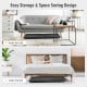 Adjustable gray folding floor chair in 6 positions, perfect for reading or gaming, easily stores under bed or sofa.