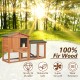 Spacious 58-inch weatherproof wooden rabbit hutch made of durable fir wood, perfect for small animals in the garden.
