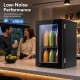 Countertop mini fridge with a 0.6 Cu.Ft capacity, chilling 24 cans while ensuring low-noise performance under 40dB.