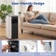 Portable air conditioner with 10000 BTU cooling, featuring 4 adjustable blades and a removable washable filter for easy.