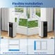 Portable air conditioner with flexible installation for single/double-hung and sliding windows, featuring 10,000 BTU.