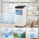 Portable air conditioner with 10,000 BTU cooling, 3 modes, 24H timer, and child lock for versatile home comfort.