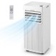 Portable 10000 BTU air conditioner in white with remote, sleep mode, and adjustable airflow for spaces up to 450 sq. ft.