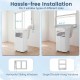 Portable 10000 BTU AC unit with window kit fits sliding and single/double-hung windows for easy installation.