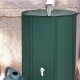 100-gallon portable rain barrel water collector tank with spigot filter, designed for easy water collection and storage.