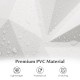 Close-up of 3D PVC wall panel texture, featuring a diamond accent in white, lightweight and waterproof for interior.