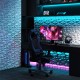 3D wall panels in white PVC with diamond accent, ideal for DIY decoration in living rooms, bedrooms, or offices.